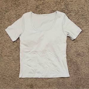 Lululemon Ebb to Street Short Sleeve Shirt - Pastel Blue in Sz. 10